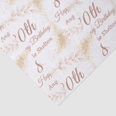 Elegante Goud Glitter 80ste Verjaardag Tissuepapier (Detail)