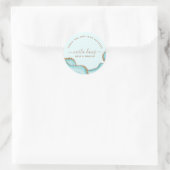 Elegante Goud Glitter Blauwe Marmer Agate Moderne  Ronde Sticker (Tas)