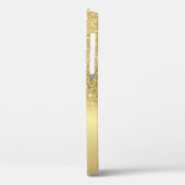Elegante Goud Glitter Bokeh Gouden Lotus Case-Mate iPhone Case (Achterkant / Links)