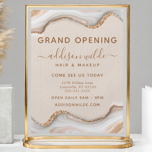 Elegante Goud Glitter Marmer Agate Moderne Flyer