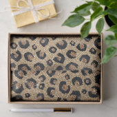 Elegante Goud Glitter Zwarte Luipaardprint Tissuepapier (Geschenk)