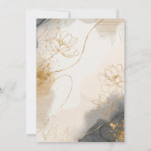 Elegante Goud & Grijs Bloemen 10e Jubileum ID1169 Kaart (Achterkant)