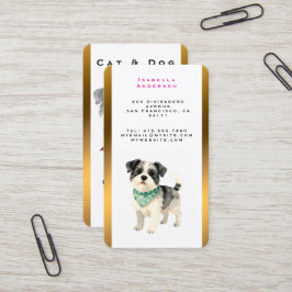 Elegante Goud Grooming Hond Persoonlijke Collectie Visitekaartje