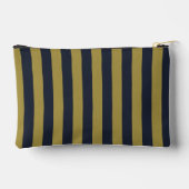Elegante Goud & Marine Blauwe Verticale Strepen Etui (Achterkant)