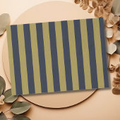 Elegante Goud & Marine Blauwe Verticale Strepen Tissuepapier