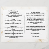 Elegante goud marmer effect kerk bulletin flyer (Achterkant)