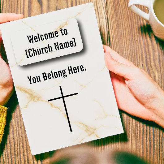 Elegante goud marmer effect kerk bulletin flyer