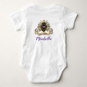 Elegante Goud Monogram Getailleerde T-Shirt (Achterkant)
