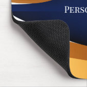 Elegante Goud & Navy Abstracte Golf Personaliseer Muismat (Hoek)