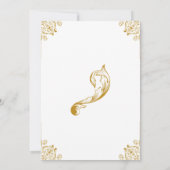 Elegante goud ontwerp bedankkaart op wit (Achterkant)