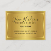 Elegante goud-op-goud minimalistische bewerkbare z visitekaartje (Achterkant)