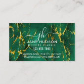 Elegante goud-op-goud spikkels minimalistische 3.5 visitekaartje (Achterkant)