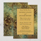 Elegante goud paisley kaart (Voorkant / Achterkant)