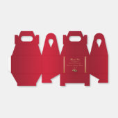 Elegante Goud & Rood, Trouwringen Trouwen Bedankdoosjes (Uitgevouwen)