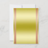 Elegante Goud & Rood, Trouwringen Trouwen Save The Date (Achterkant)