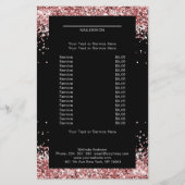 Elegante goud roze flyer aan beide zijden (Voorkant)