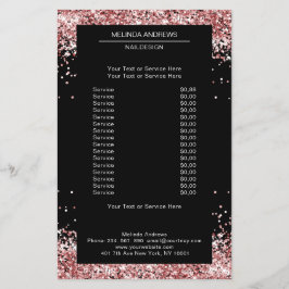 Elegante goud roze flyer aan beide zijden
