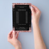 Elegante goud roze flyer aan beide zijden (Hand)