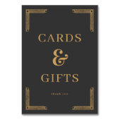 Elegante goud serif dankkaart kaart (Achterkant)