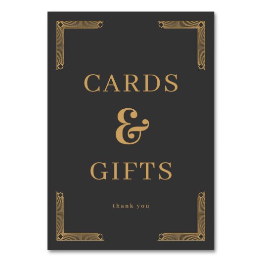 Elegante goud serif dankkaart kaart (Voorkant)