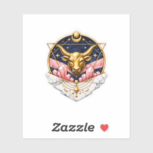 Elegante Goud Stier Marmer & Indigo Graniet Sticker (Vel)