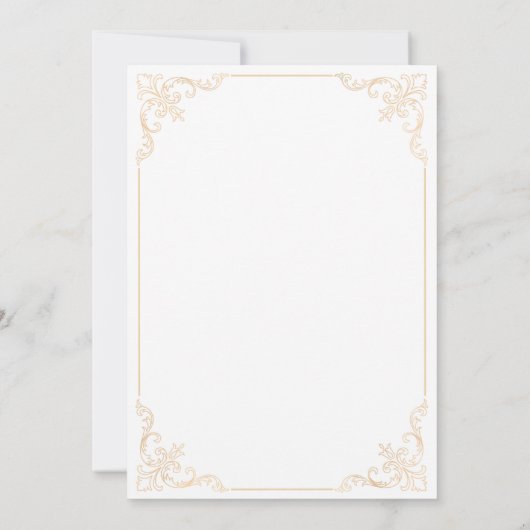 Elegante Goud Stijlvol Script Moslim bruiloft Kaart (Achterkant)