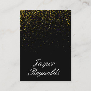 Elegante Goud Stof Zwarte Luxe Visitekaartje
