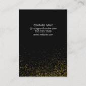 Elegante Goud Stof Zwarte Luxe Visitekaartje (Achterkant)