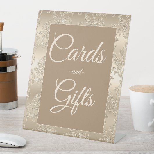 Elegante  Goud Vrijgezellenfeest Kaarten Geschenke Reclamebord Met Voetstuk (Insitu)