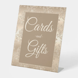 Elegante  Goud Vrijgezellenfeest Kaarten Geschenke Reclamebord Met Voetstuk