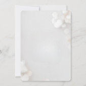 Elegante Goud & Wit Overlay foto Bloemen bruiloft Kaart (Achterkant)