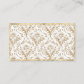 Elegante goud witte Toile Visitekaartje (Voorkant)