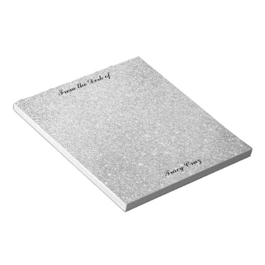 Elegante Goud/Zilver Custom Notes Notitieblok (Schuin)