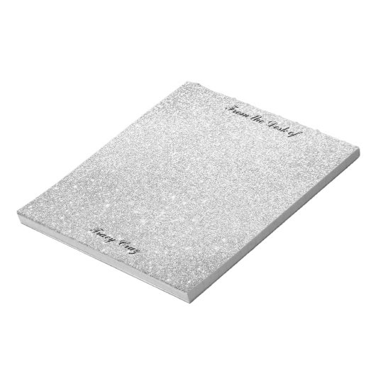 Elegante Goud/Zilver Custom Notes Notitieblok (Linkerzijde)