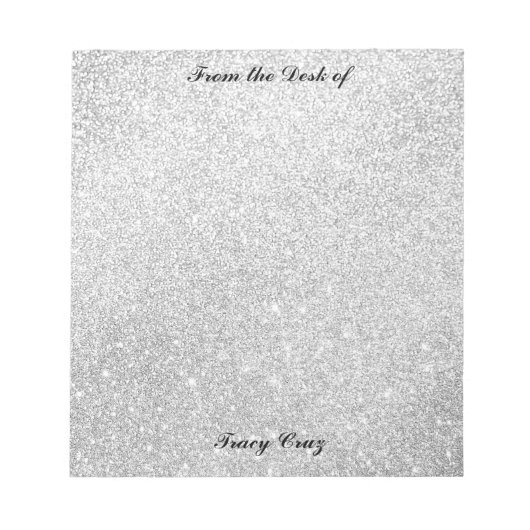 Elegante Goud/Zilver Custom Notes Notitieblok (Voorkant)