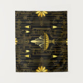 Elegante goud zwarte gatsby wandkleed (Voorkant)