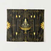 Elegante goud zwarte gatsby wandkleed (Voorkant (horizontaal))