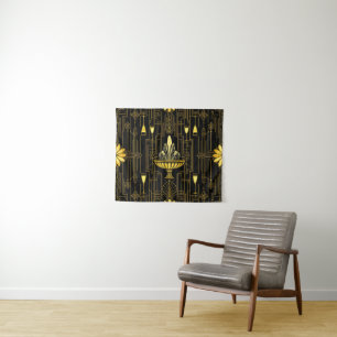 Elegante goud zwarte gatsby wandkleed