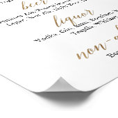 Elegante goud & zwarte kalligrafie bruiloft The Ba Poster (Hoek)