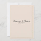 Elegante goudblush perzik romantische bloemen RSVP Kaart (Achterkant)