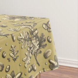 Elegante  goudbruine eikenbladeren eikels tafelkleed