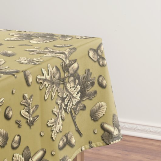 Elegante  goudbruine eikenbladeren eikels tafelkleed (Voorbeeld)