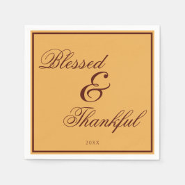 Elegante goudbruine Thanksgiving Servet