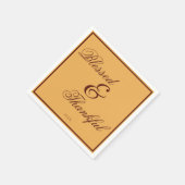 Elegante goudbruine Thanksgiving Servet (Hoek)