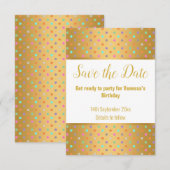 ELEGANTE GOUDE WITTE PASTEL SPOT  ANTWOORD RSVP KA (Voorkant / Achterkant)