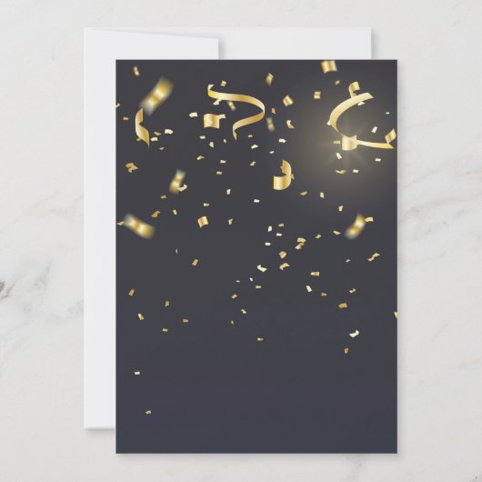 Elegante gouden 100e verjaardag uitnodiging - 100  (Achterkant)