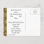 Elegante gouden 50e verjaardag uitnodiging Briefka (Achterkant)