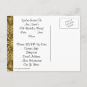 Elegante gouden 50e verjaardag uitnodiging Briefka (Achterkant)