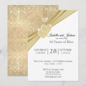 Elegante Gouden 50ste Verjaardag Kaart (Voorkant / Achterkant)