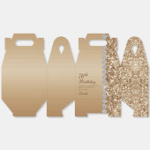 Elegante Gouden 70e Verjaardag Bedankdoosjes (Ongevouwen)